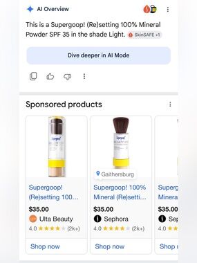 Supergoop! Mineral Powder Stick with Yellow Accent - Light Cream